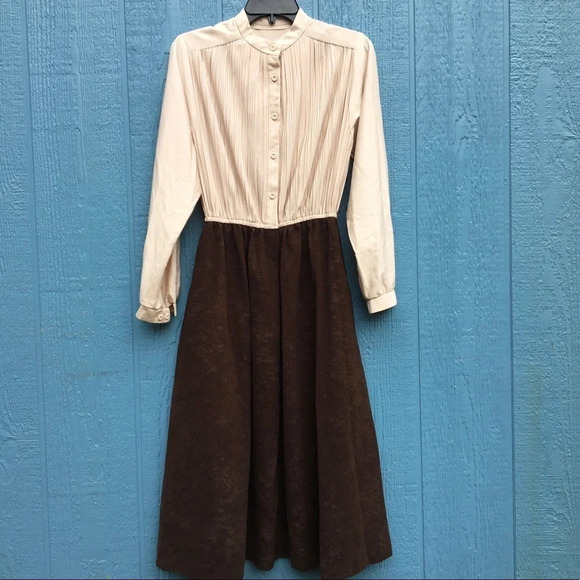 Vintage Button Down Long Sleeve Pleated Midi Skirt Women’s Plus Size 14 - Picture 5 of 11